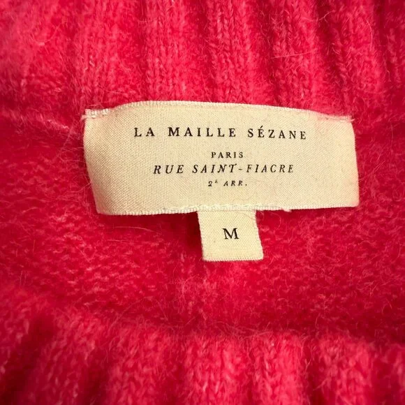 Sezane Fuschia Pink Alpaca Sweater Medium - Picture 4 of 5